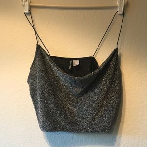 NEW YEARS METALLIC CROP TOP